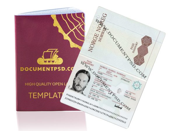 Norway Passport PSD Template