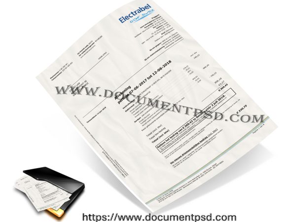Belgium utility bill