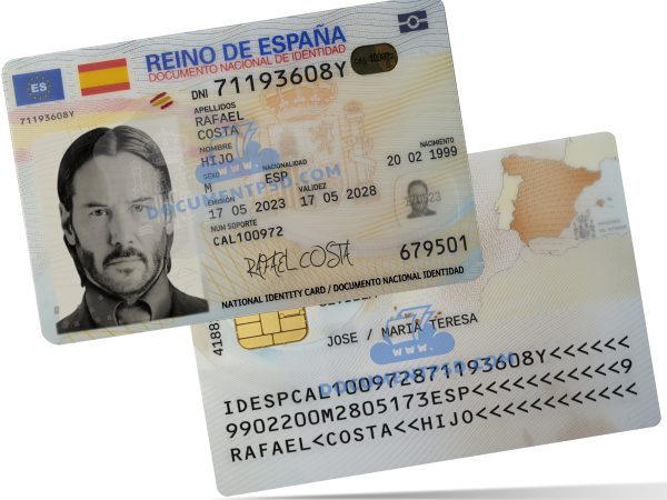 Spain ID Card 2021 PSD Template