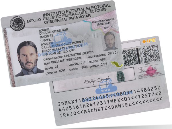 Mexico ID CARD PSD Template
