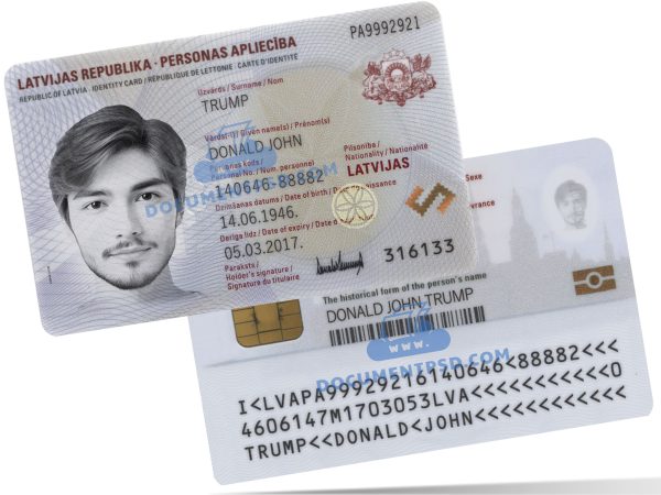 Latvia ID Card PSD Template