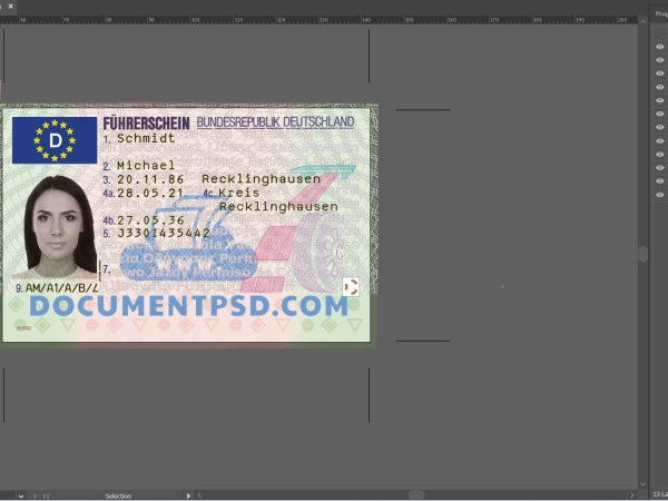 Germany Driving License_HQ_Adobe_illustrator_Vector_Ai