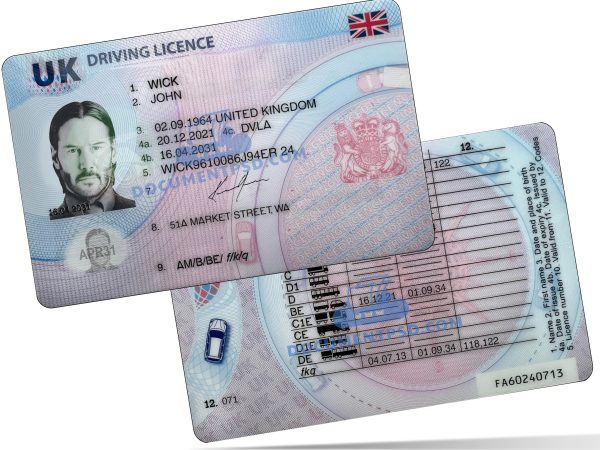 United Kingdom Driver License NEW PSD Template
