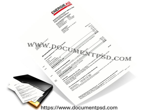 electricity statement Austria PSD Template