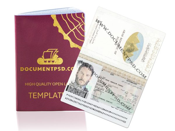 Egypt Passport PSD Template