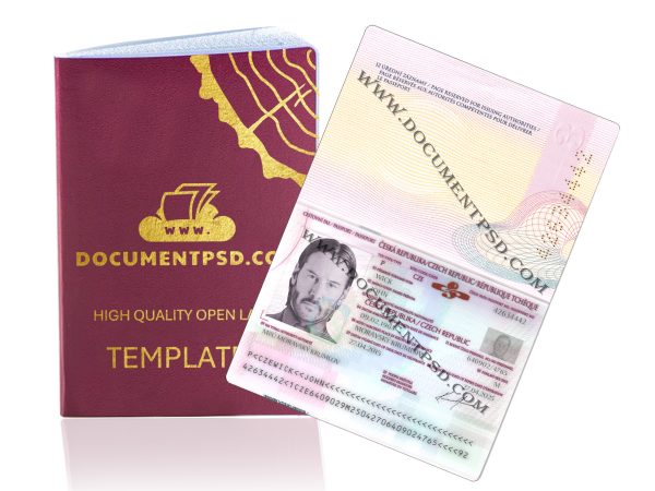 Czech Passport PSD Template
