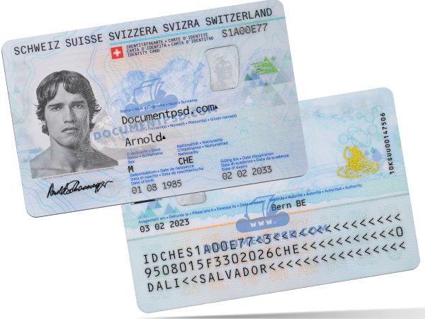 Switzerland ID Card NEW 2023 PSD Template