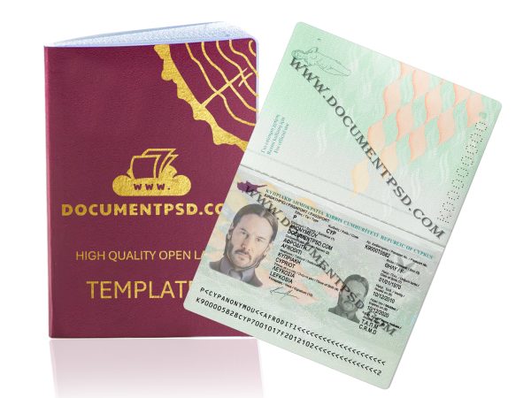 Cyprus Passport NEW 2020 PSD Template