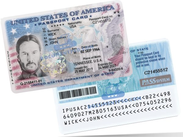 USA Passport Card PSD Template