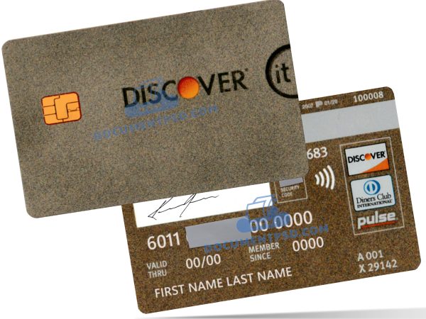 Diskovered GOLD Credit card USA PSD Template