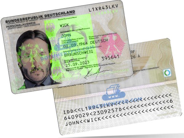 Germany ID Card PSD Template