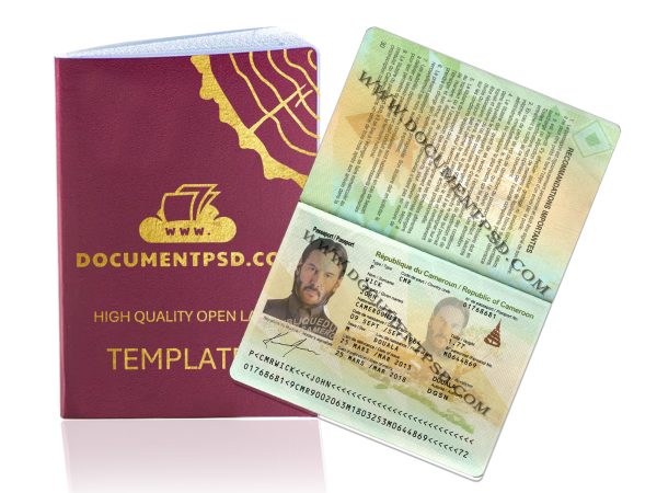 Cameroon Passport PSD Template