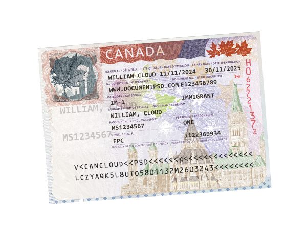 Canada Visa UV NEW PSD Template