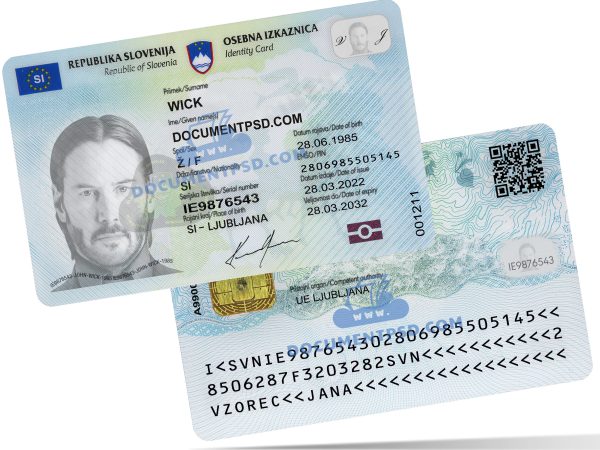Slovenia ID NEW 2022 PSD Template