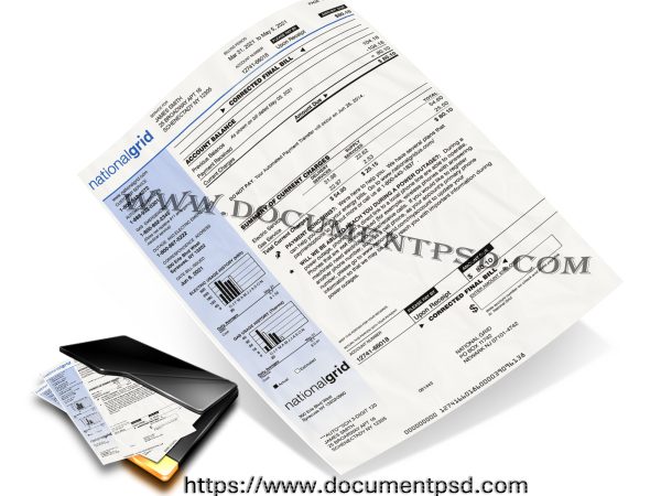 National Grid Corrected Final Bill. New York PSD Template