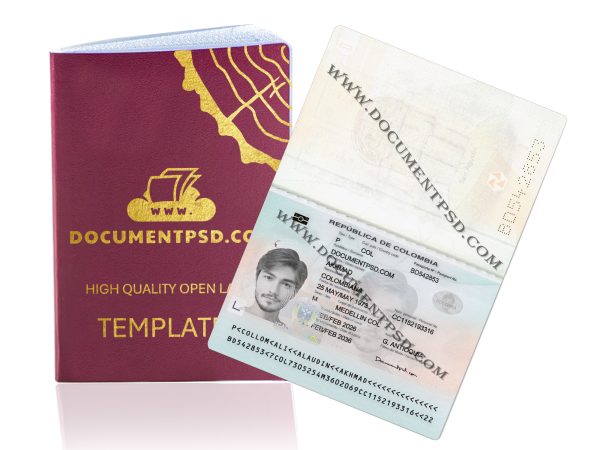 Colombia Passport NEW PSD Template