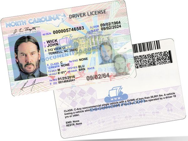 North Carolina Driver License PSD Template