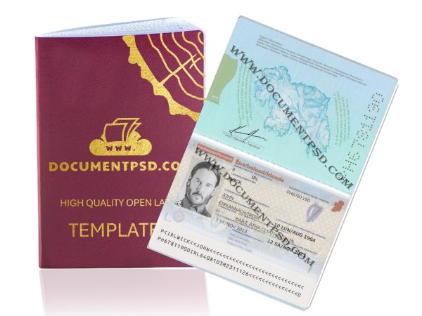Ireland Passport PSD Template