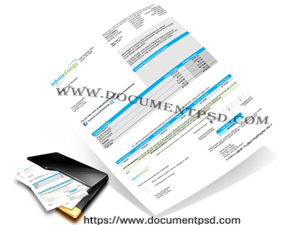 Infinite Energy Utility bill (Gas / Energy) USA Georgia