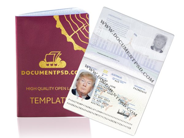 Australia Passport PSD Template