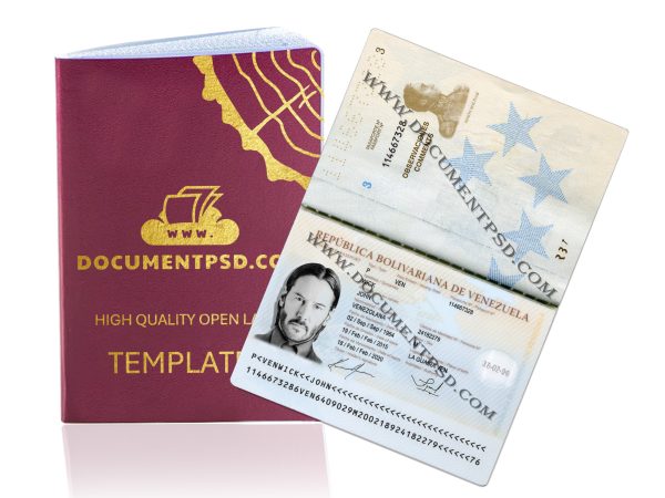 Venezuela Passport PSD Template