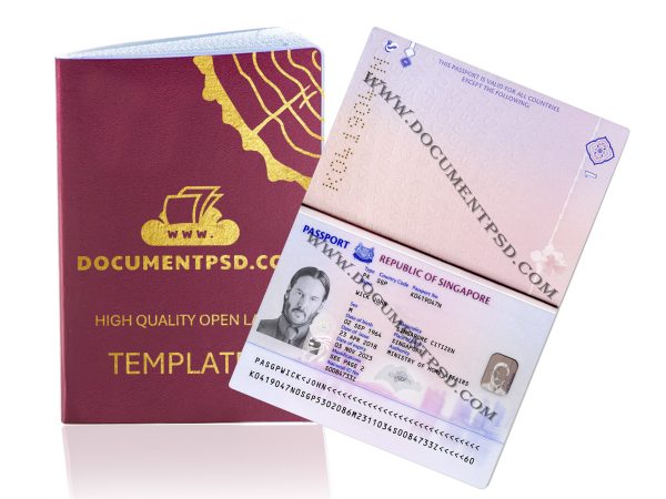 Singapore Passport PSD Template
