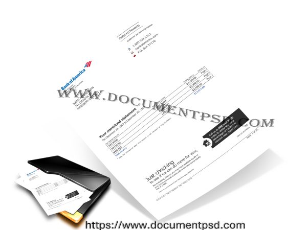 America Combined Deposit Account Statement
