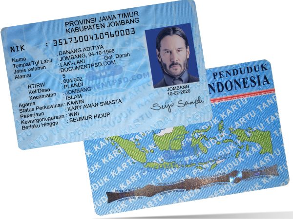 Indonesia ID Card PSD Template