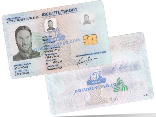 Sweden ID Card 2013 PSD Template