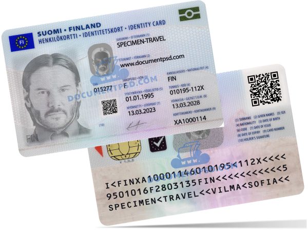 Finland ID Card NEW 2023 PSD Template