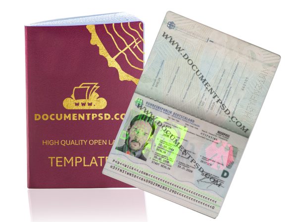 Germany Passport PSD Template