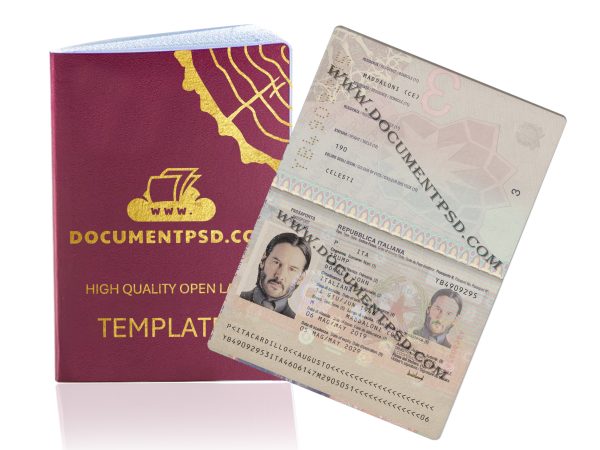 Italy Passport PSD Template