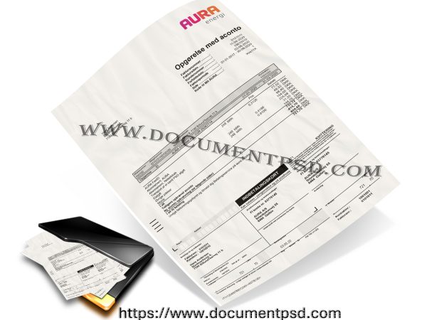 Denmark Aura Bill PSD Template