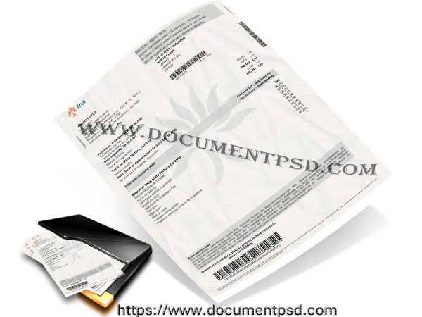 Enel Electricity Invoice (Factura Enel), Romania PSD Template