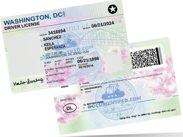 WASHINGTON DC DRIVER LICENSE REV 11.20.2023 UV FULL FILE