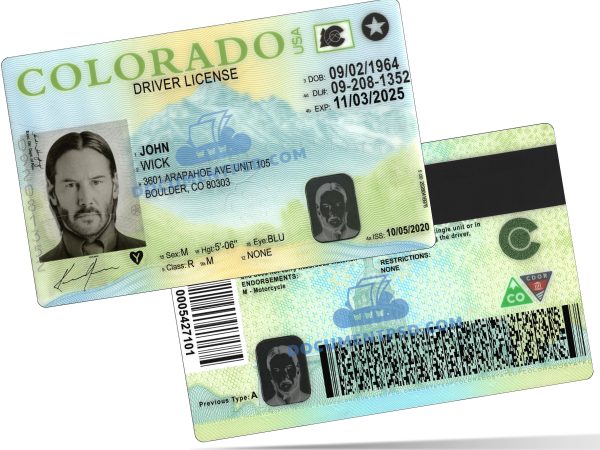 Colorado Driver License PSD Template