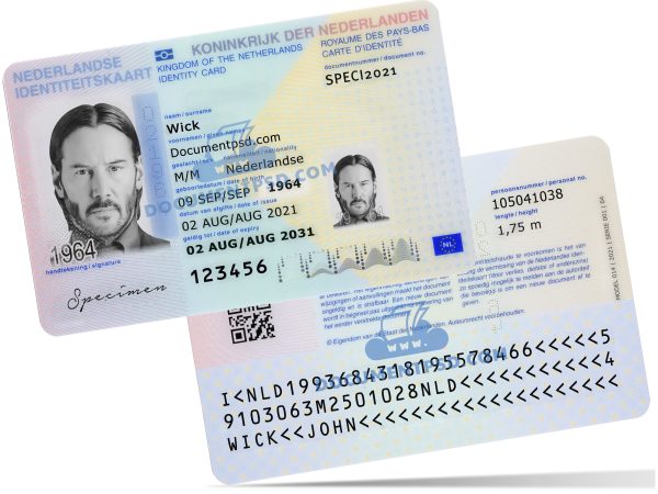 Netherland ID Card 2021 PSD Template