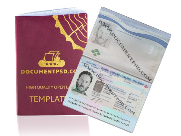 Finland Passport PSD Template