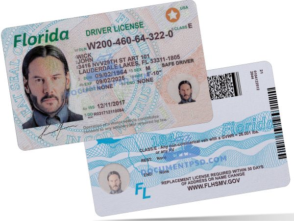 Frorida Driver License NEW PSD Template