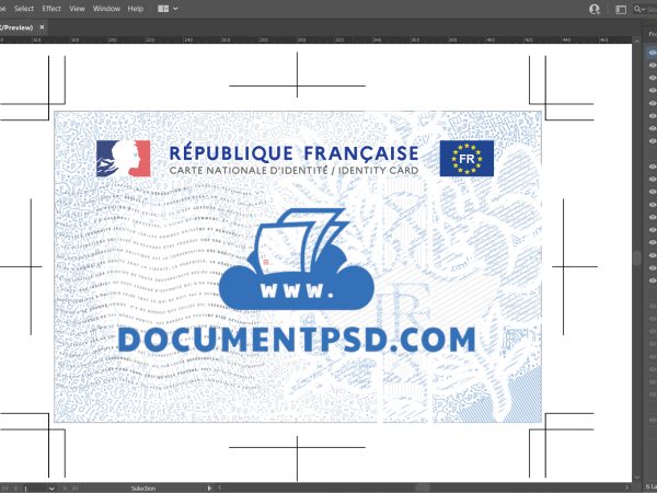 France ID Card VECTOR AI FULL FILE +UV+Eng