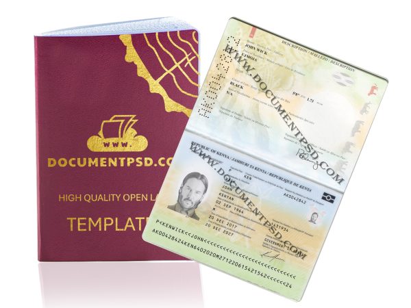 Kenya Passport PSD Template