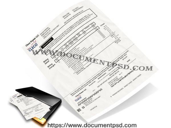 Cleco Power LLC, Louisiana utility bill