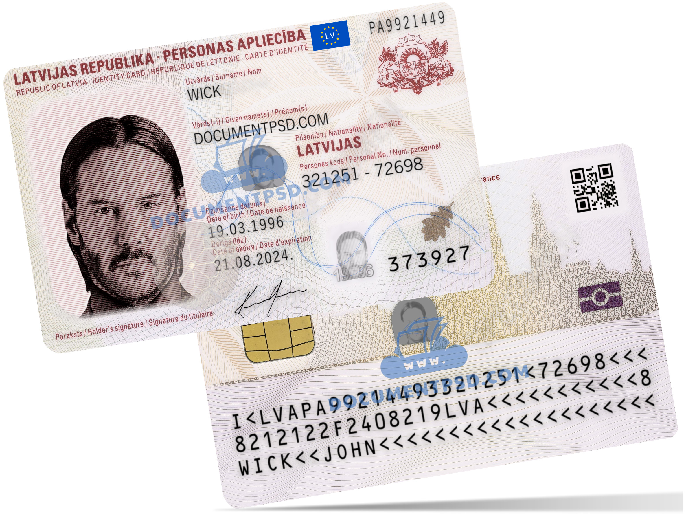 Latavia ID Card New PSD Template