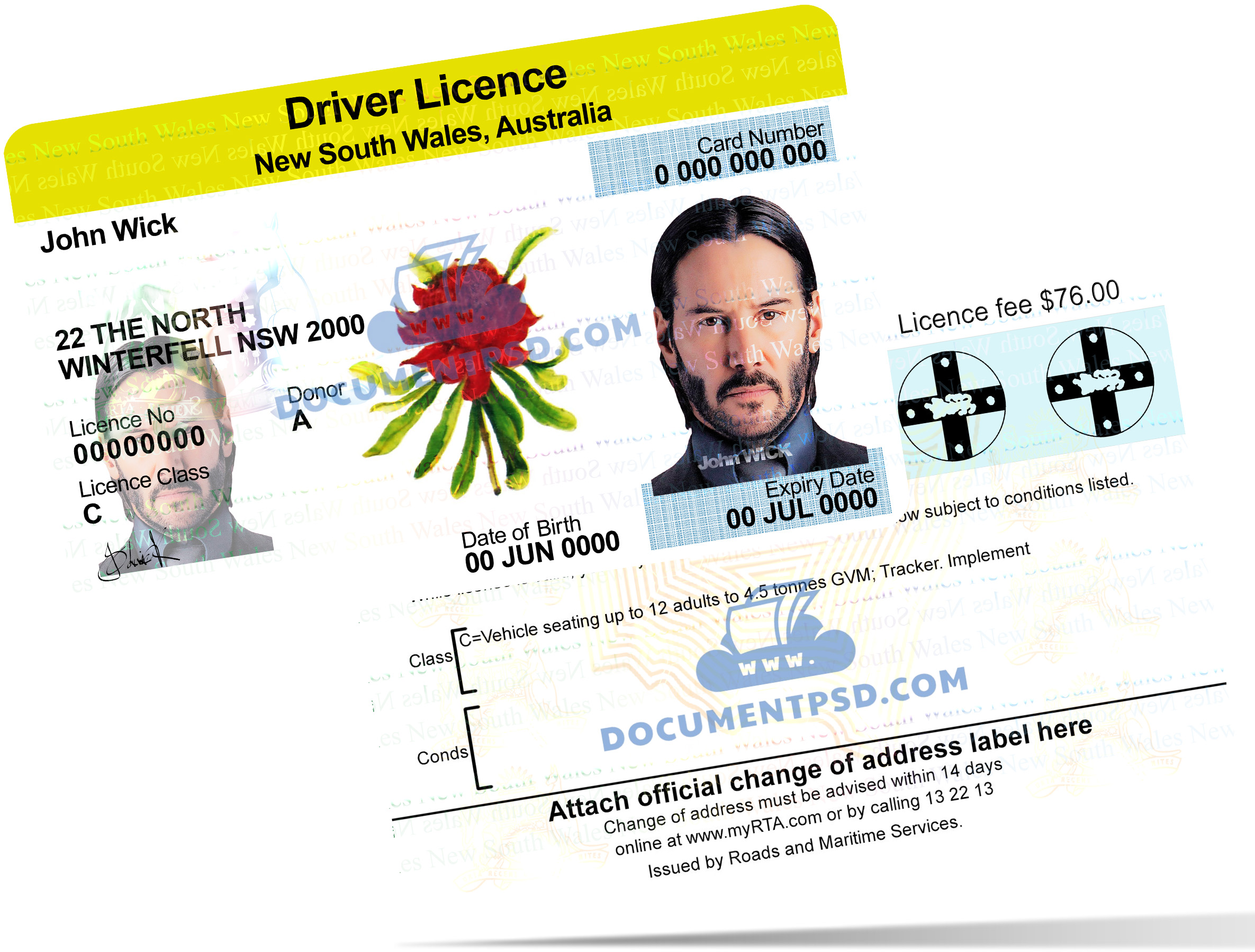 Australia (NSW) Driver License New PSD Template