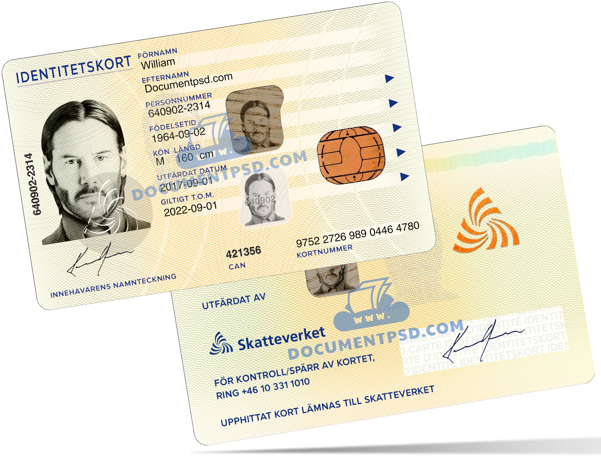 Sweden ID Card 2017 PSD Template