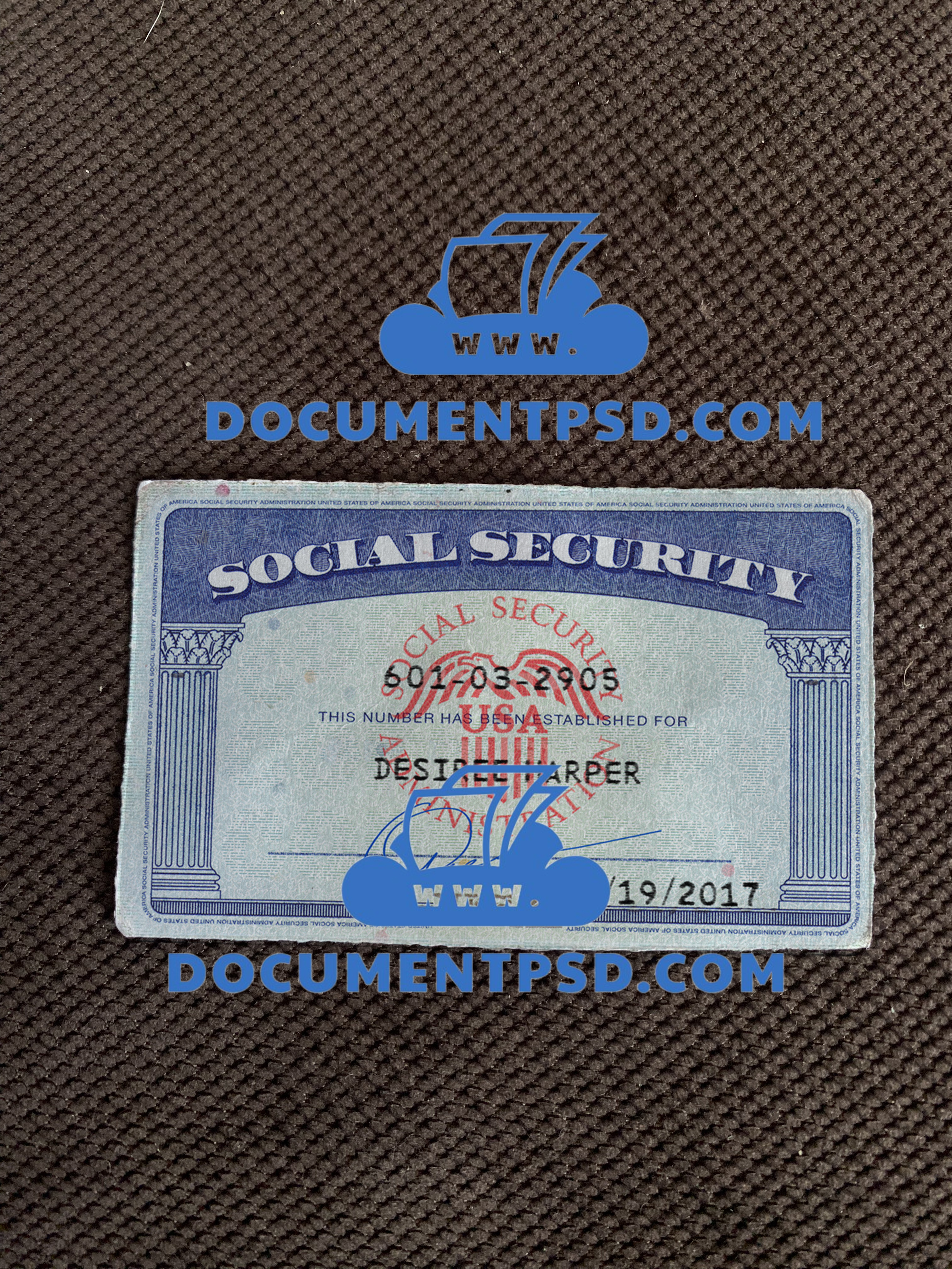 Mockup SSN USA PSD Template