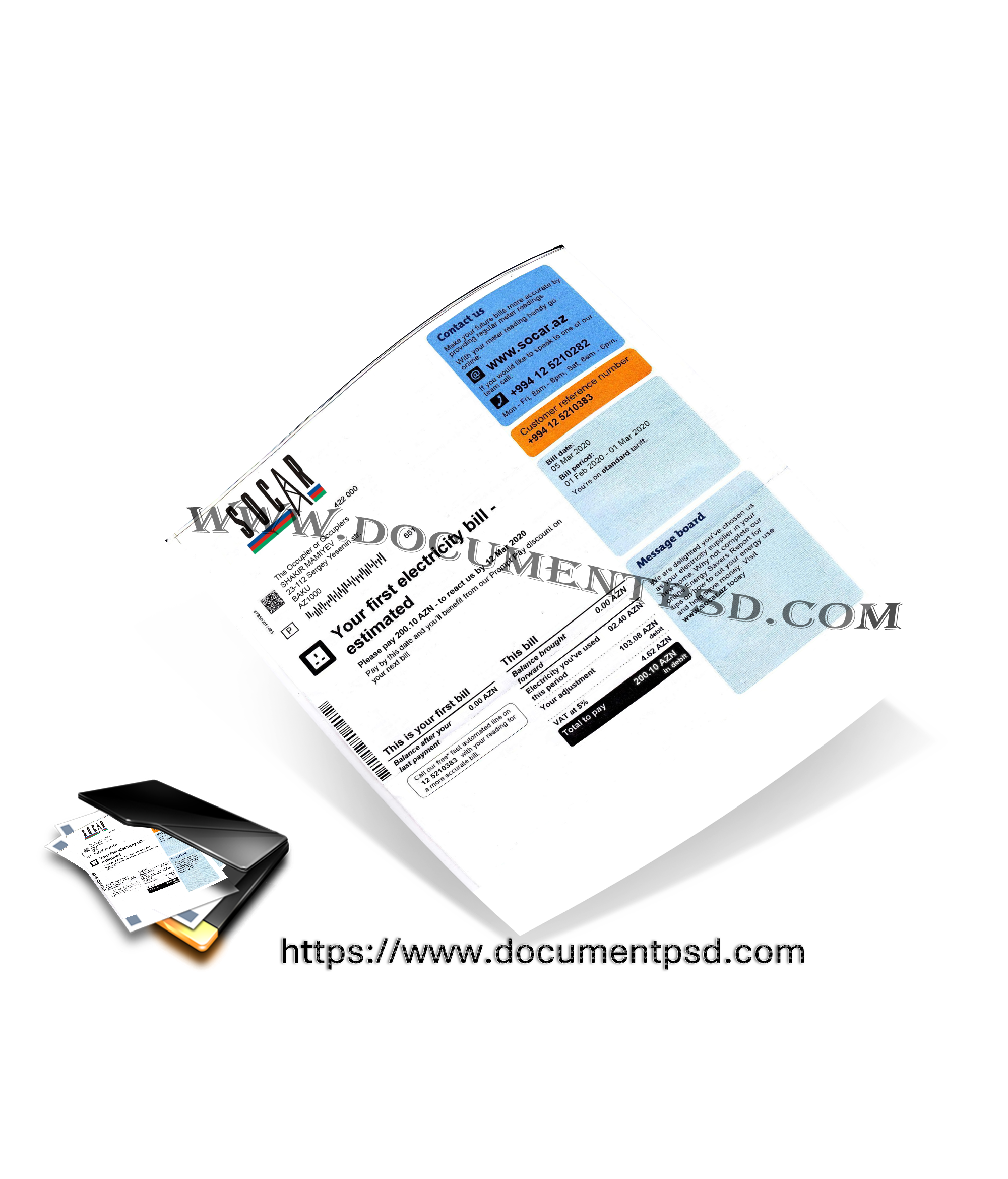 SOCAR Electricity bill Azerbaijan