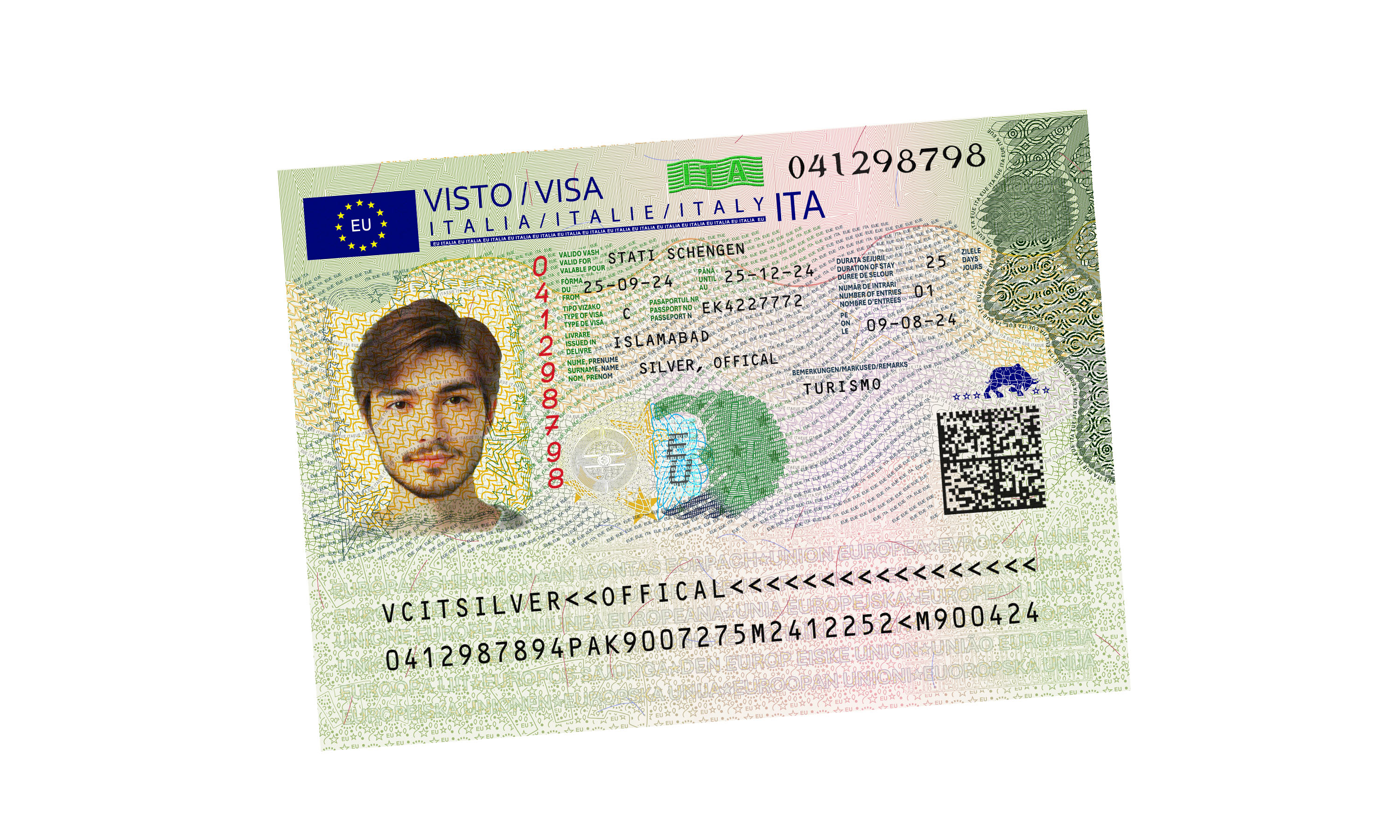 Italy Visa PSD Template