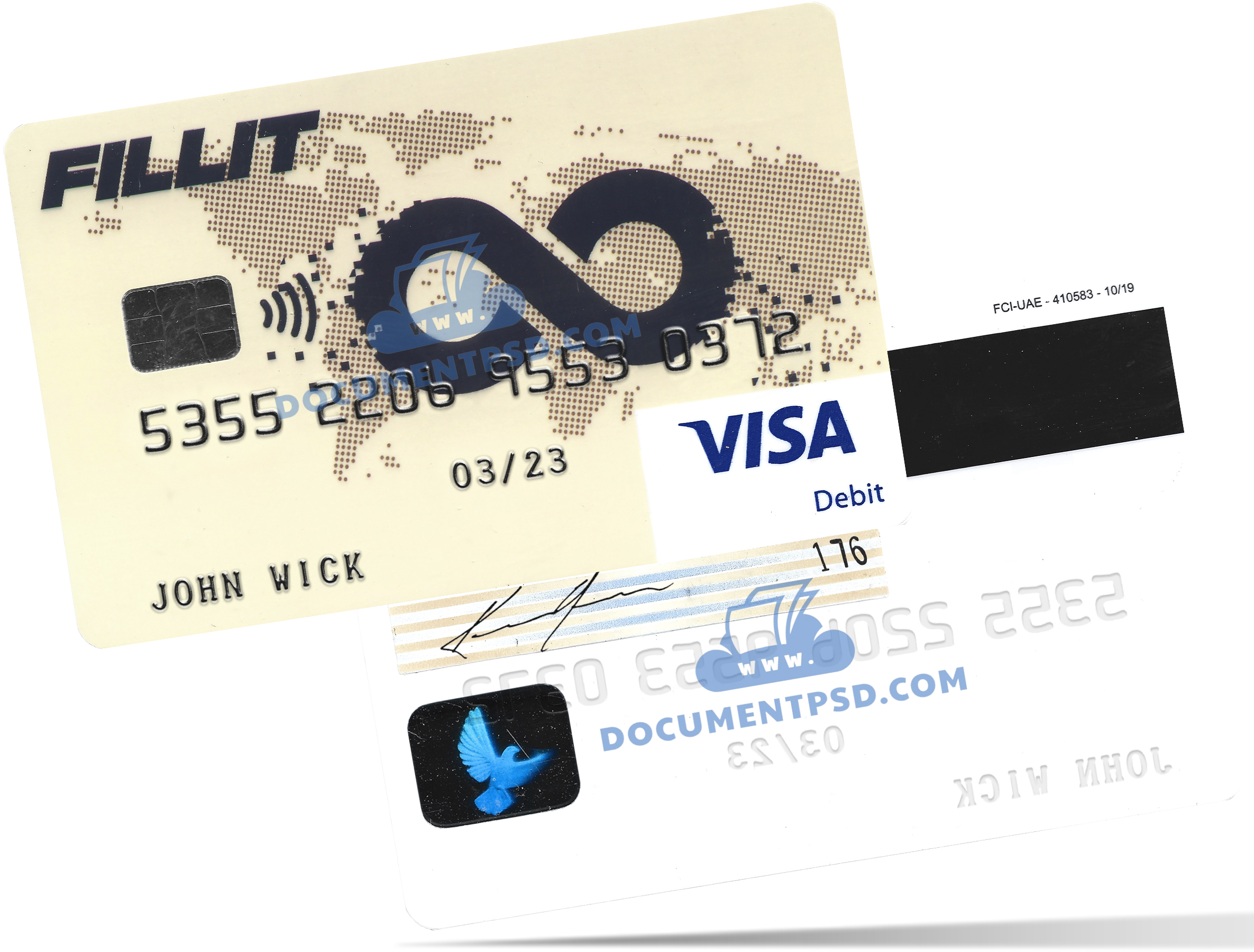 FILLIT Card Credit card Lithuania PSD Template