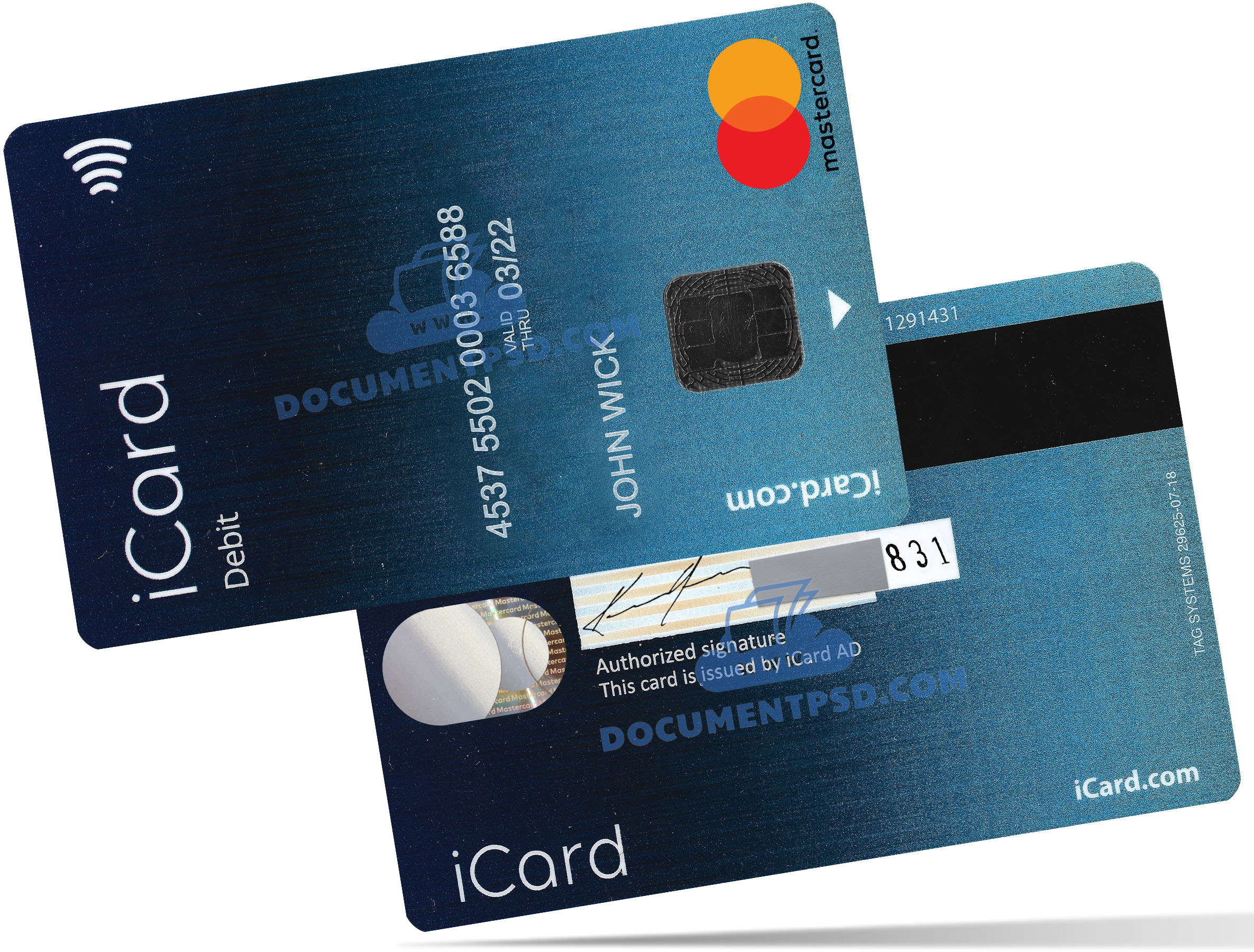 iCard Bank Bulgaria Credit Card Template